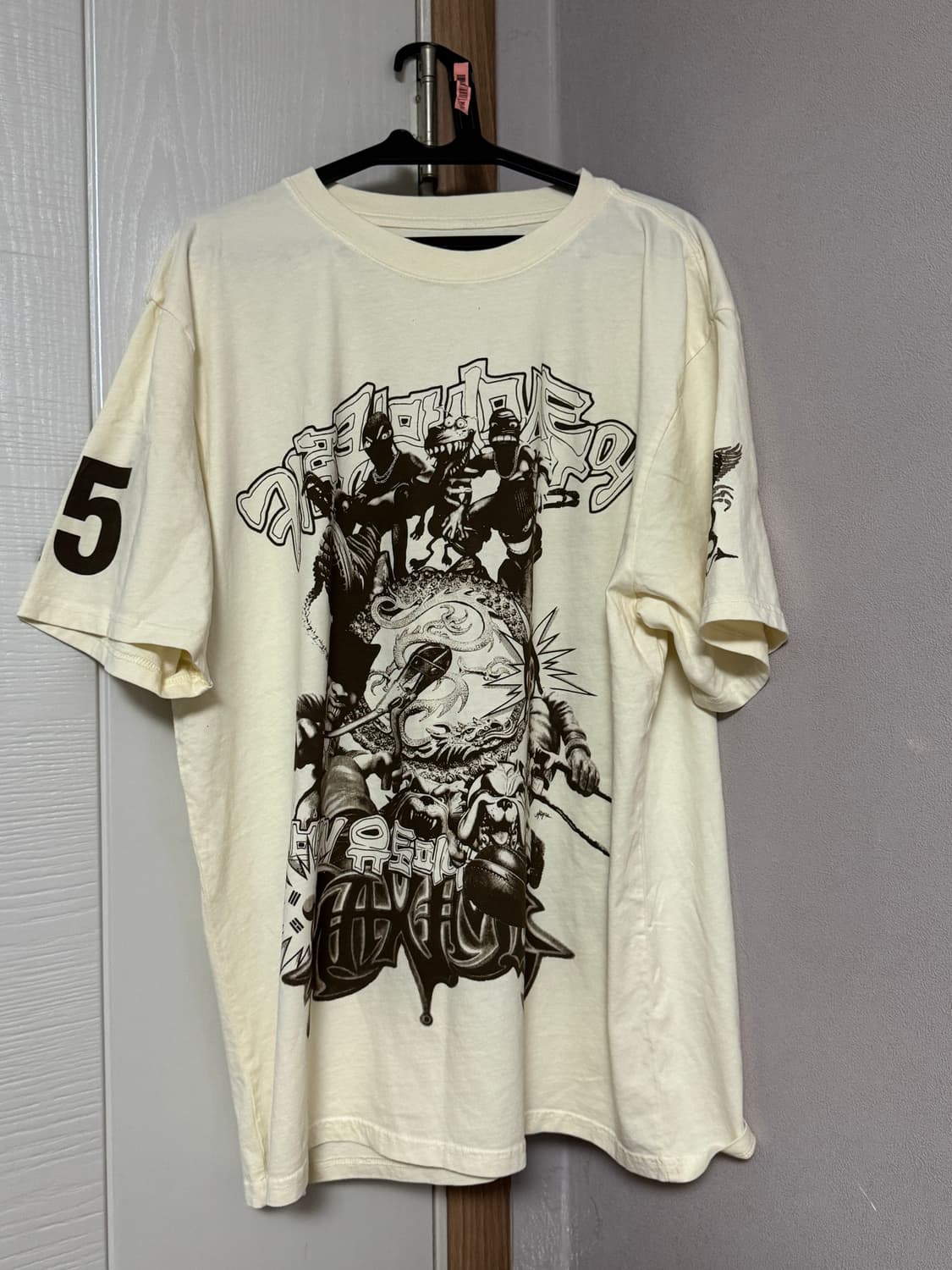 트래비스스캇 한글 머천 반팔 XL 1 / XXL 2 상품이미지2