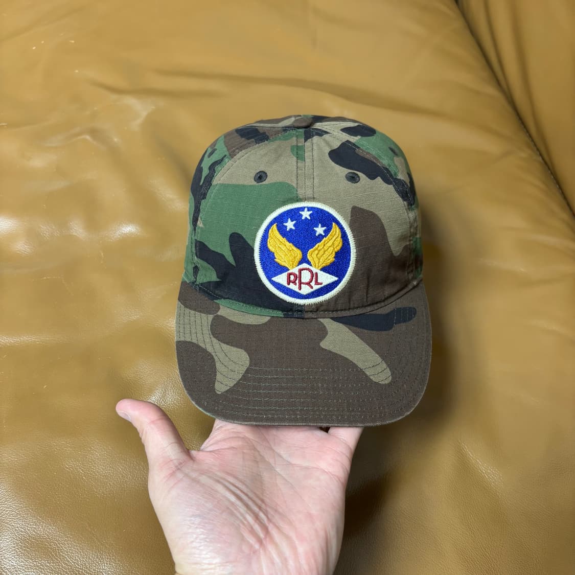 RRL 더블알엘 랄프로렌 폴로 6패널 볼캡 모자 우드랜드 카모 상품이미지2