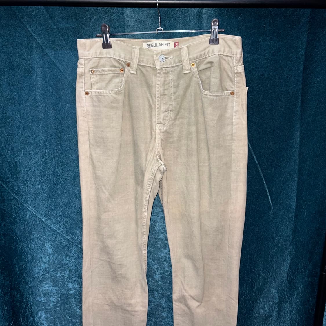 (32) 리바이스 505 베이지 데님 팬츠 상품이미지2