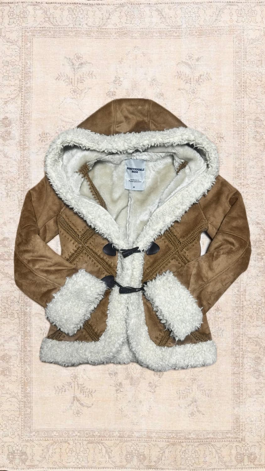 빈티지 셰어링 후드 숏코트 상품이미지1