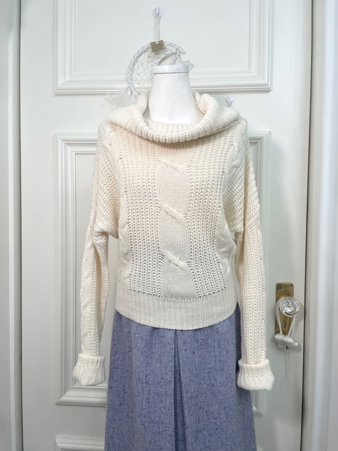 ivory twist turtle-neck sweater top 상품이미지1