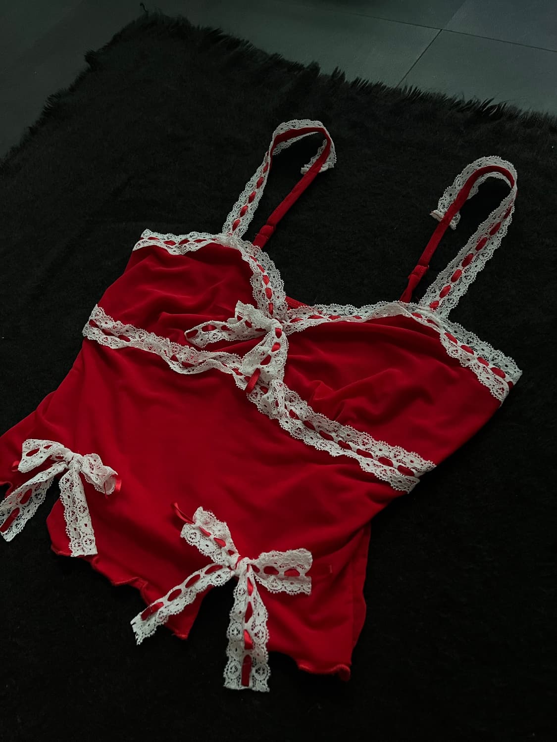 red RIBON TANK TOP 상품이미지2