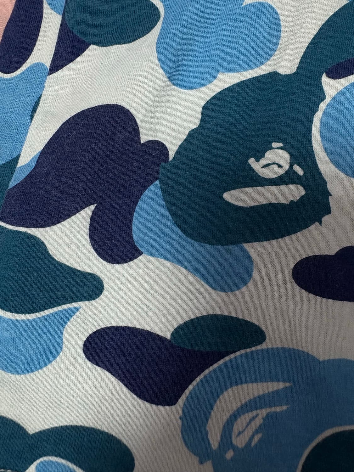 베이프 ABC 카모 컬리지 티셔츠 라이트블루 상품이미지3