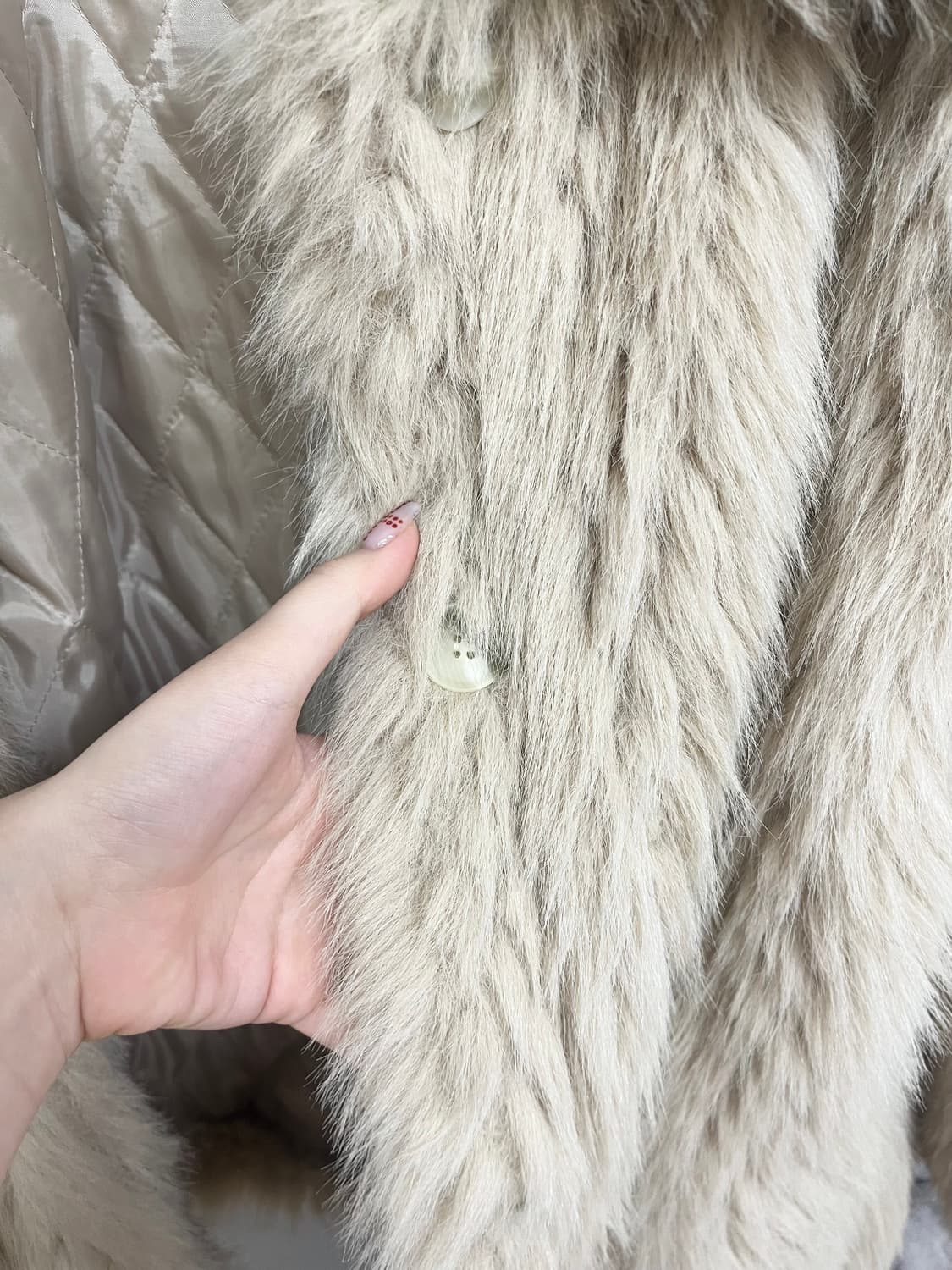 320쇼룸 퍼 자켓 베이지 상품이미지6