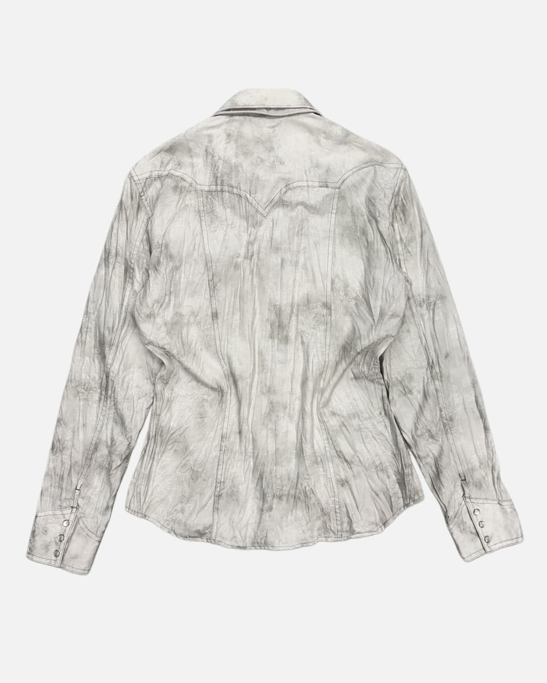 grunge flower wrinkle western shirt 상품이미지5
