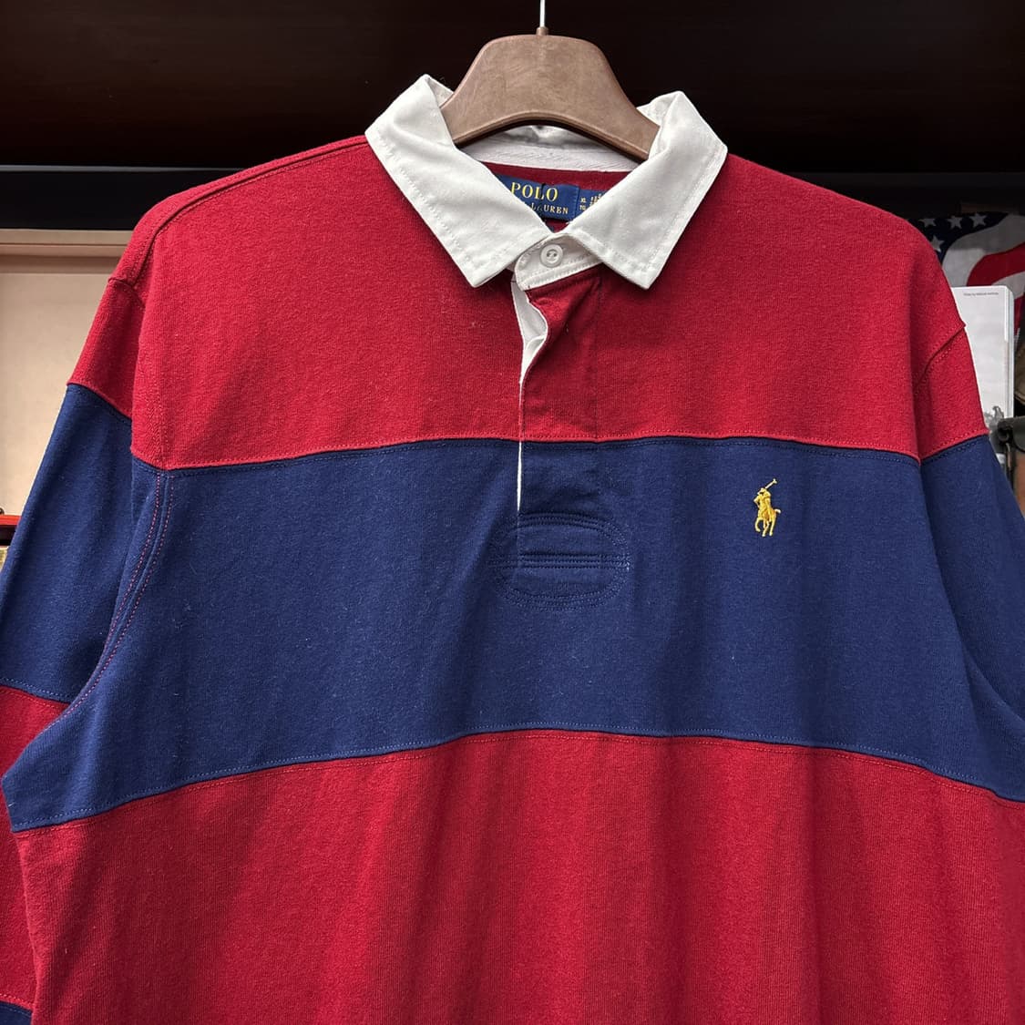 신형라벨 폴로 랄프로렌 스트라이프 럭비셔츠 골든포니 N1001 상품이미지3