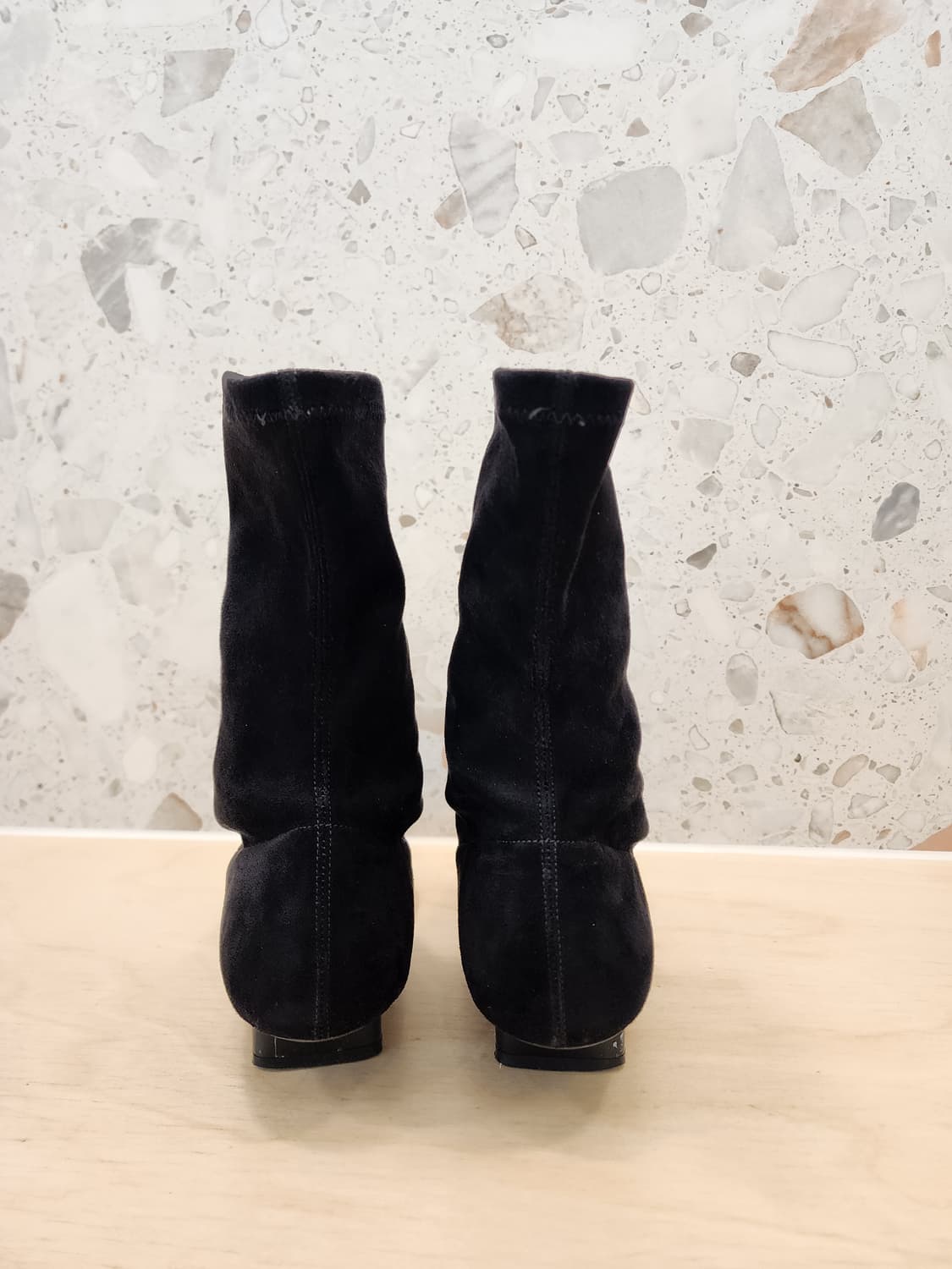 스텔라매카트니 스웨이드 삭스부츠 37 블랙 상품이미지3