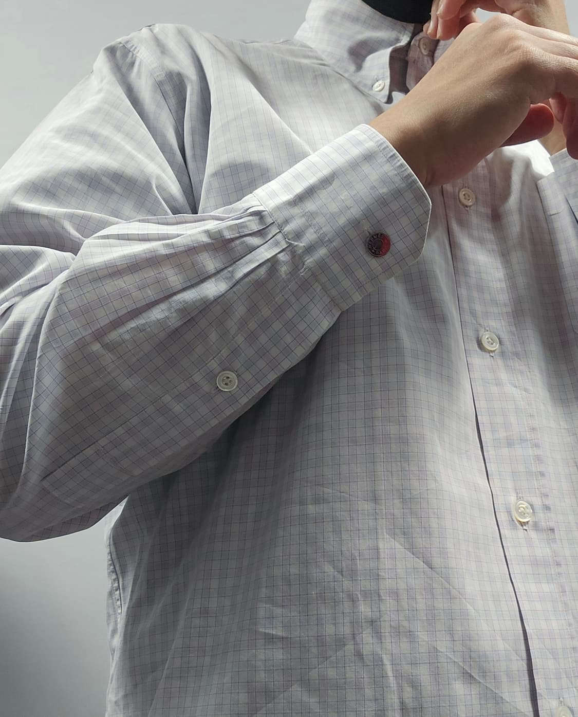 Hermes 에르메스 체크 패턴 커프스 셔츠 41 상품이미지5