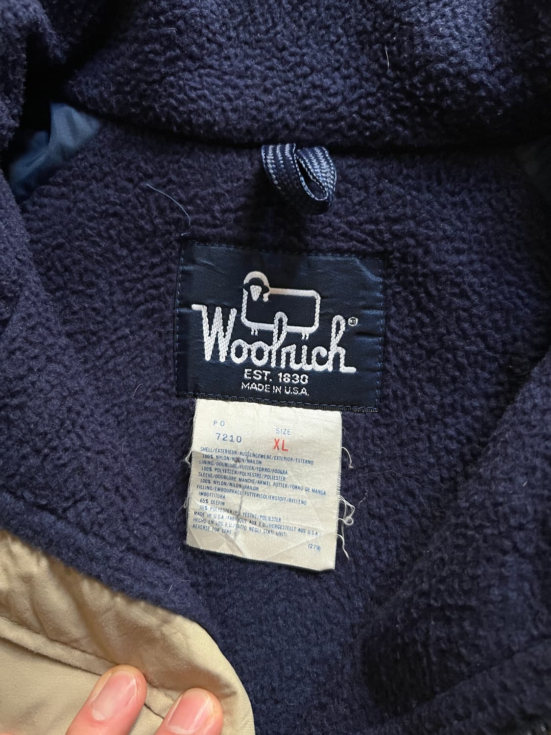 [XL]80's 울리치 USA Made 플리스 라이닝 베이지 웜업 자켓 상품이미지2