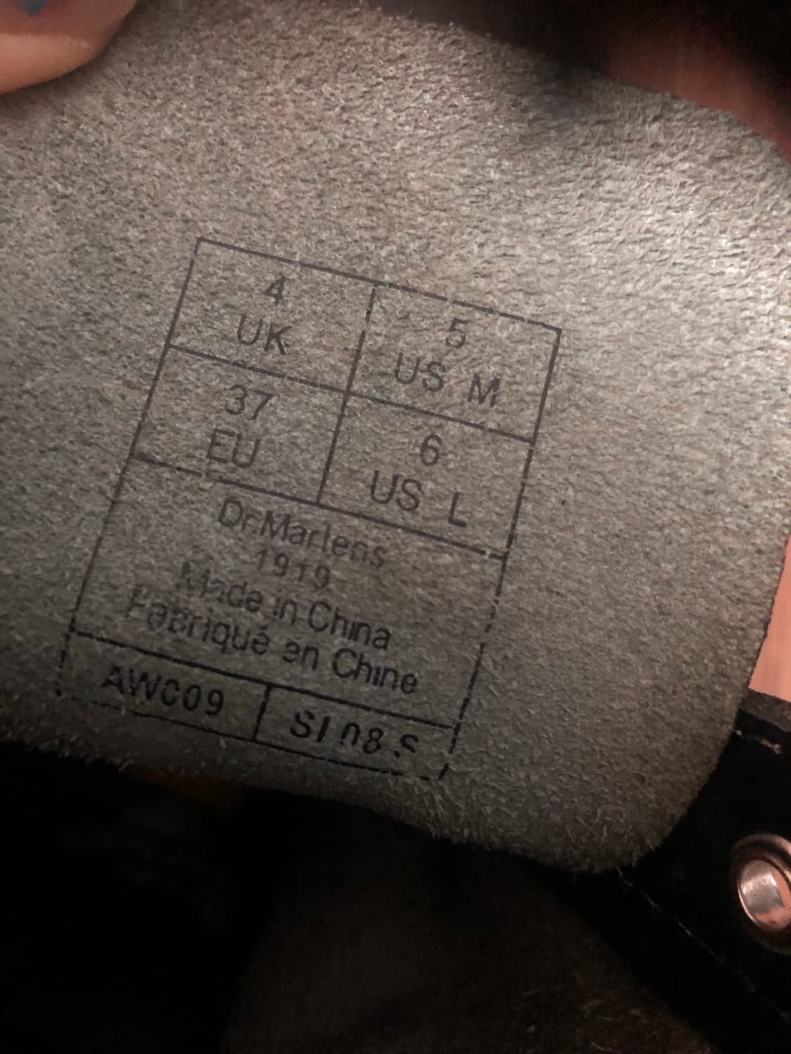 닥터마틴 1919 블루블랙 230~235 상품이미지5