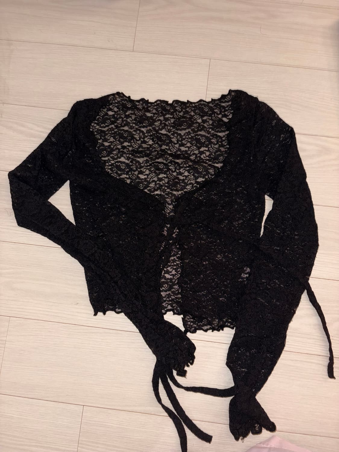 발레코어 레이스 가디건 상품이미지1