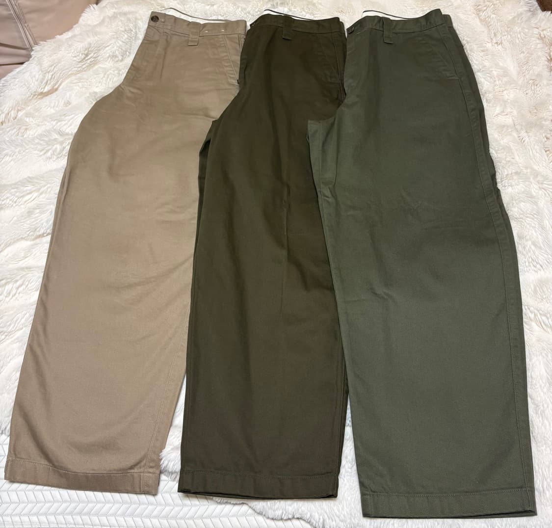 유니클로u 와이드핏 치노 팬츠 3종 상품이미지1