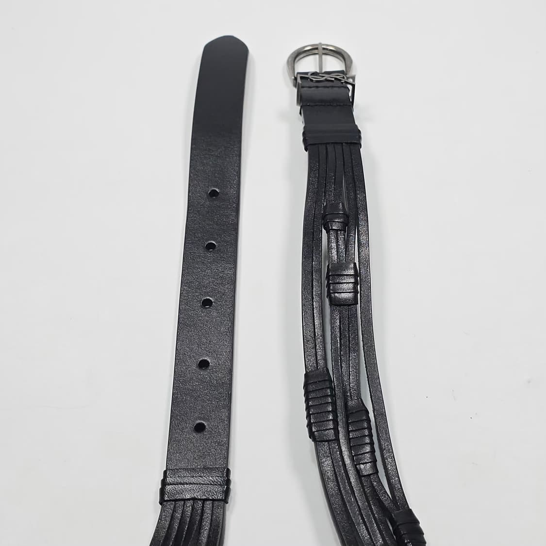 생로랑 브레이디드 레더 벨트 (70)  상품이미지4