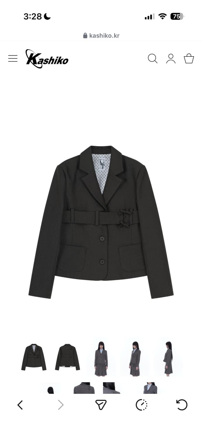 카시코 리본 벨트 자켓 상품이미지1
