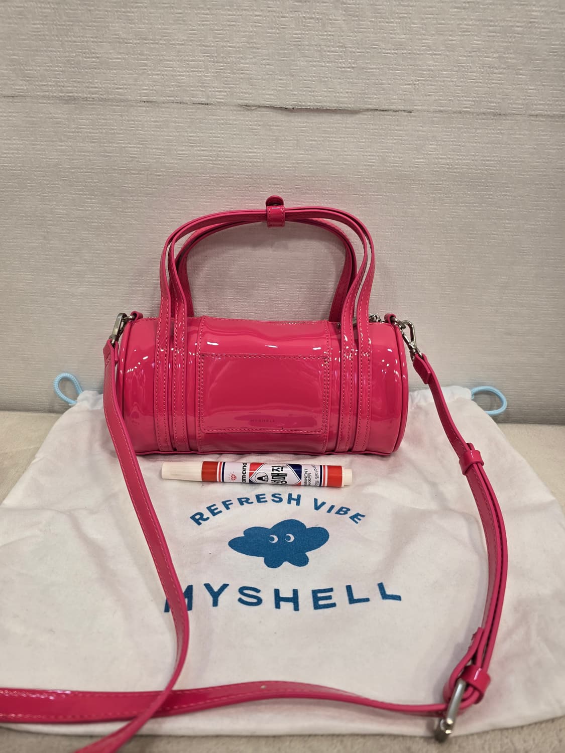 새상품) 마이쉘 MyShell 퍼스트쉘 핑크 미니 토트백 크로스백 상품이미지4