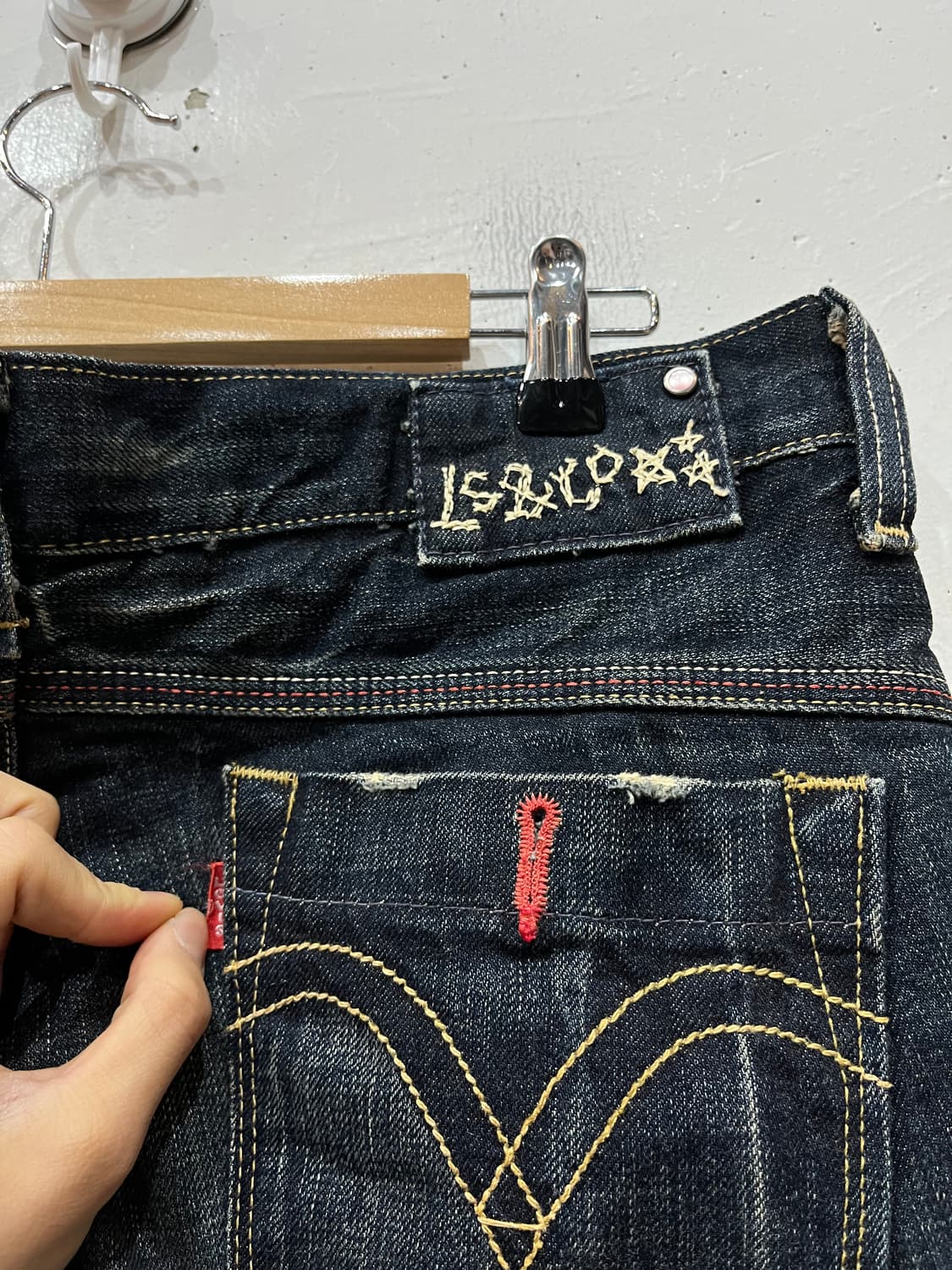 00s 리바이스 셀비지 로우라이즈 부츠컷 데님팬츠 Made in JPN 상품이미지3