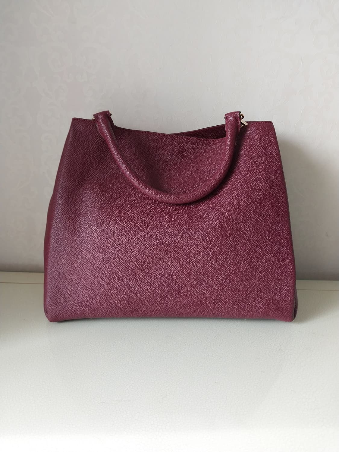 닥스 버건디 가죽 투웨이백 상품이미지5