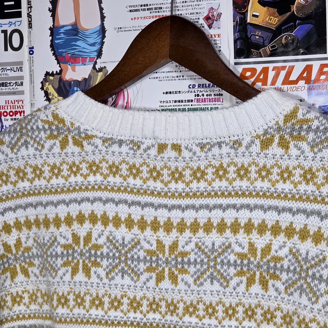 JPN 지유 옐로우 화이드 노르딕 패턴 니트 상품이미지6