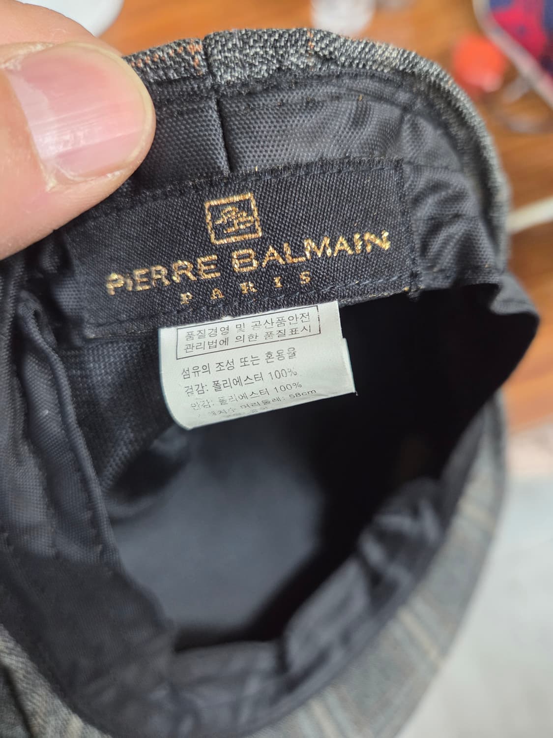 피에르발망 체크 베레모 헌팅캡 모자 60 xl 상품이미지5