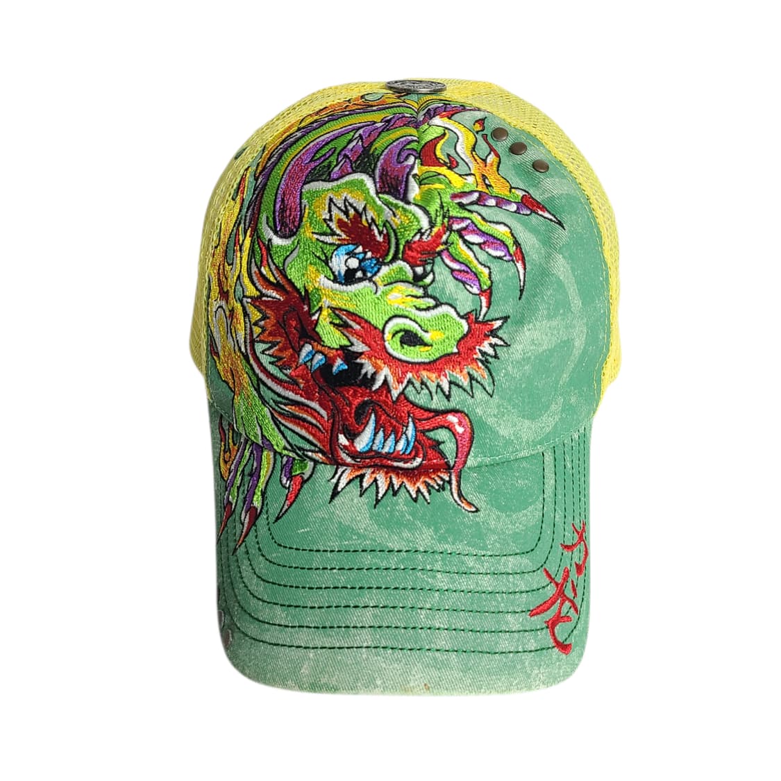 Bullseyetattoos) 00's 불스아이 드래곤 자수 매쉬캡 상품이미지1