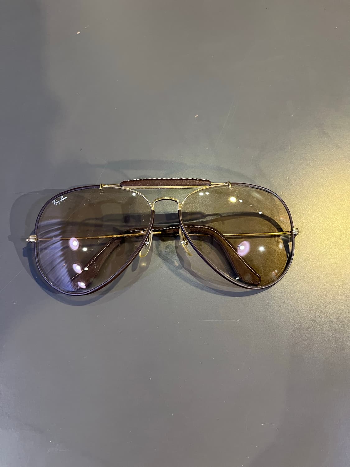 80–90년대 레이밴 바슈롬 레더 아웃도어스맨(미국제) 상품이미지2