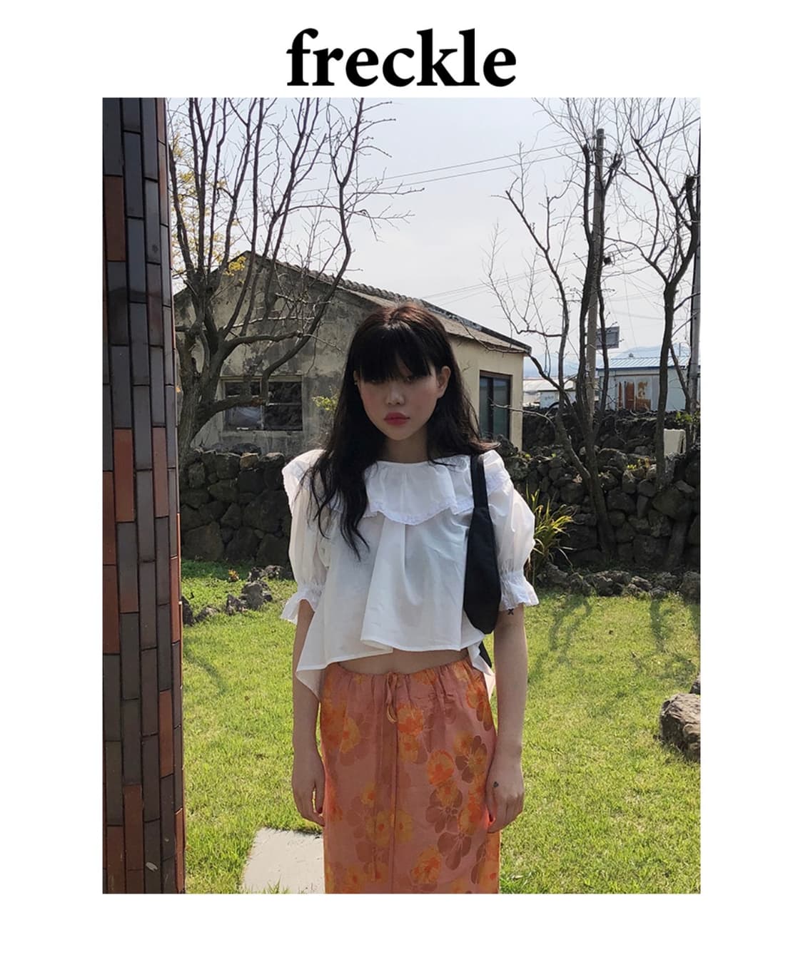 프레클 white frill cotton blouse 상품이미지4