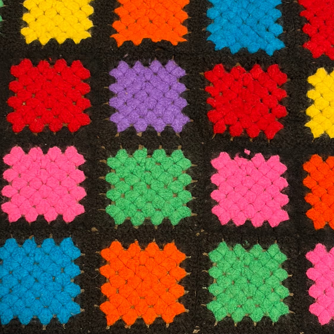 90s USA 멀티 니트 카페트 러그 매트 상품이미지3