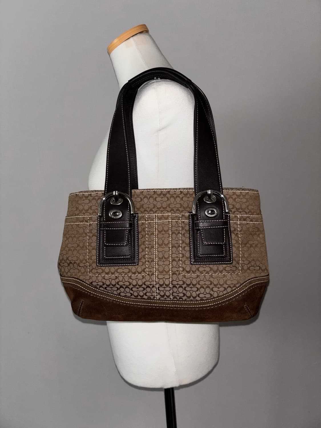 Coach suede vintage shoulder bag 상품이미지2
