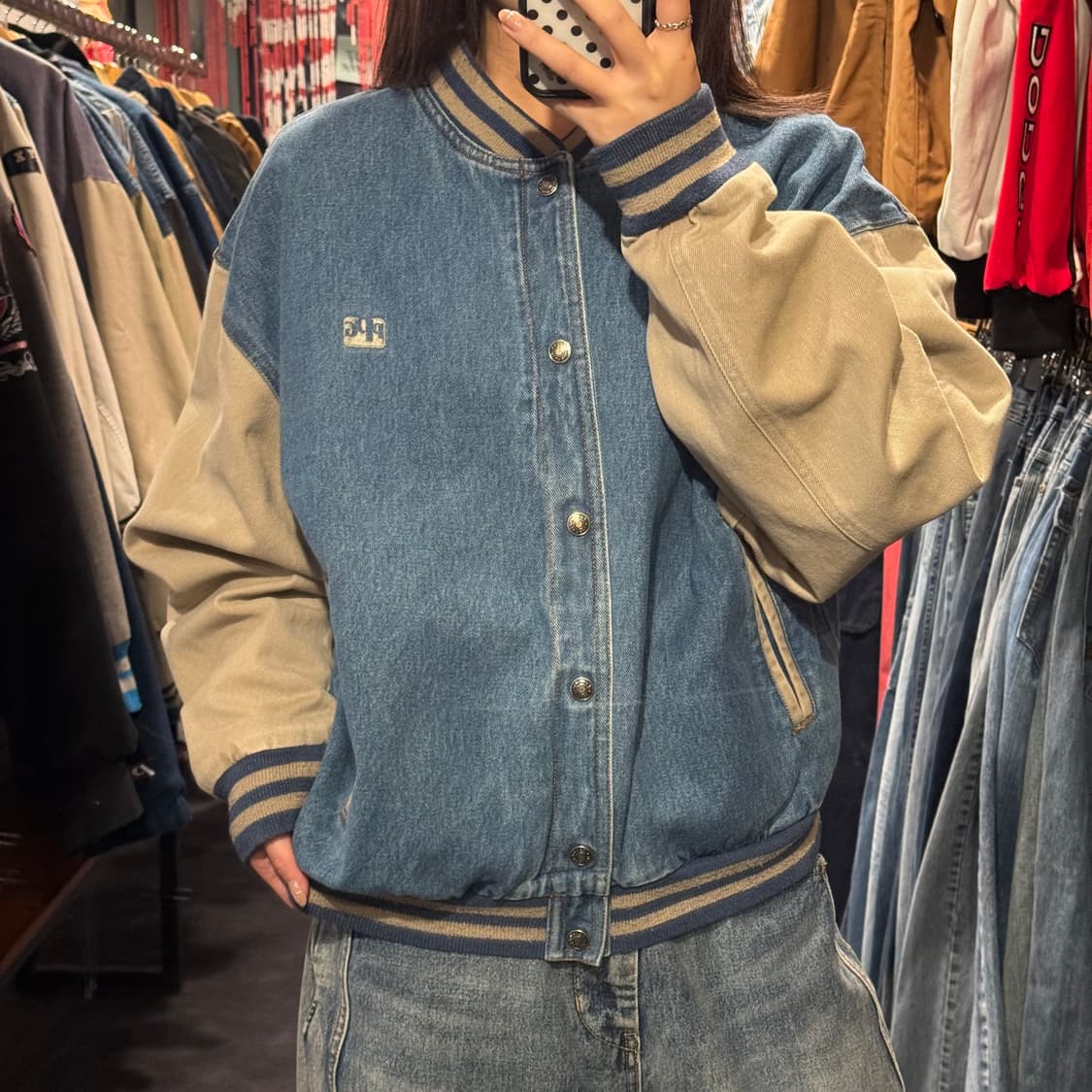 [IM] 빈티지 데님 바시티자켓 상품이미지2