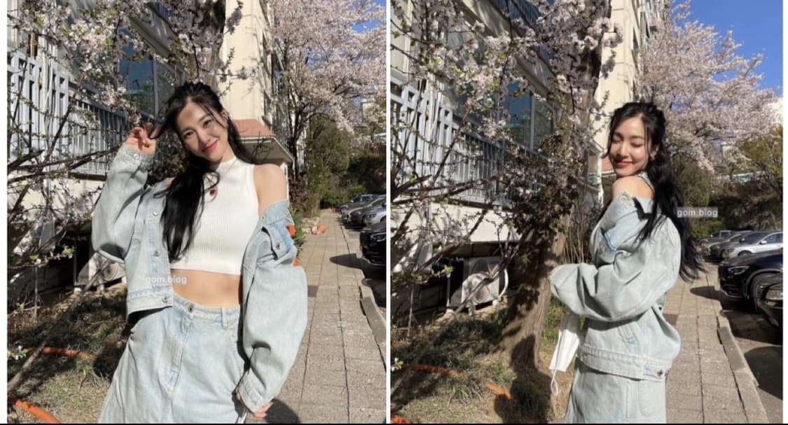 겐조 KENZO 신상 보케 데님스커트 상품이미지1