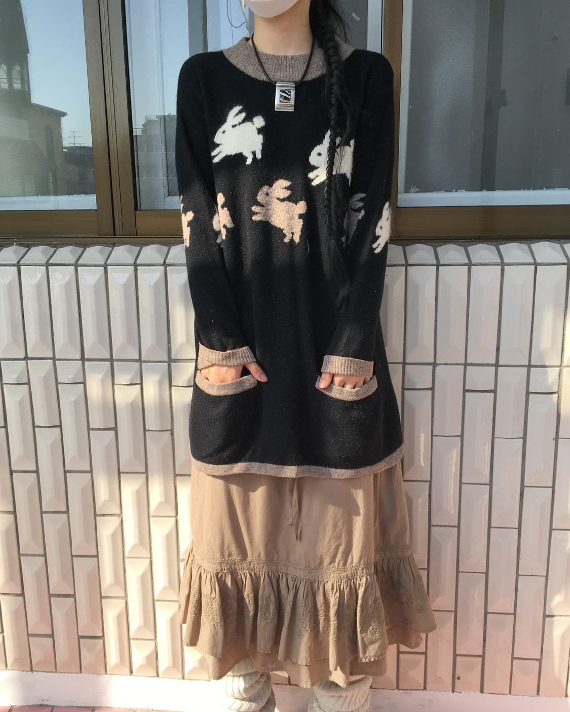 Rabbit point knit 상품이미지1