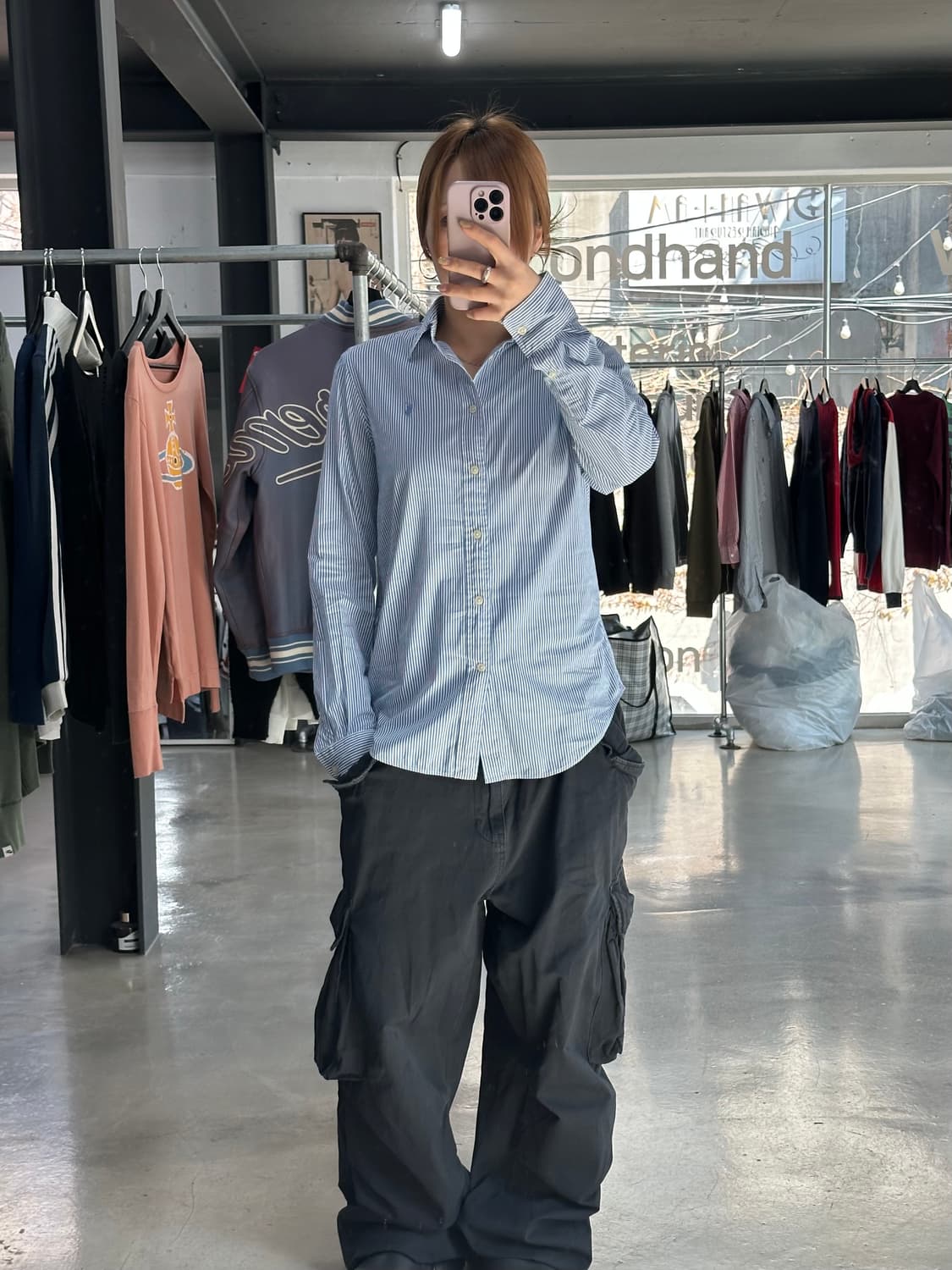 폴로랄프로렌 큐알텍 클래식핏 스트라이프 셔츠 상품이미지3