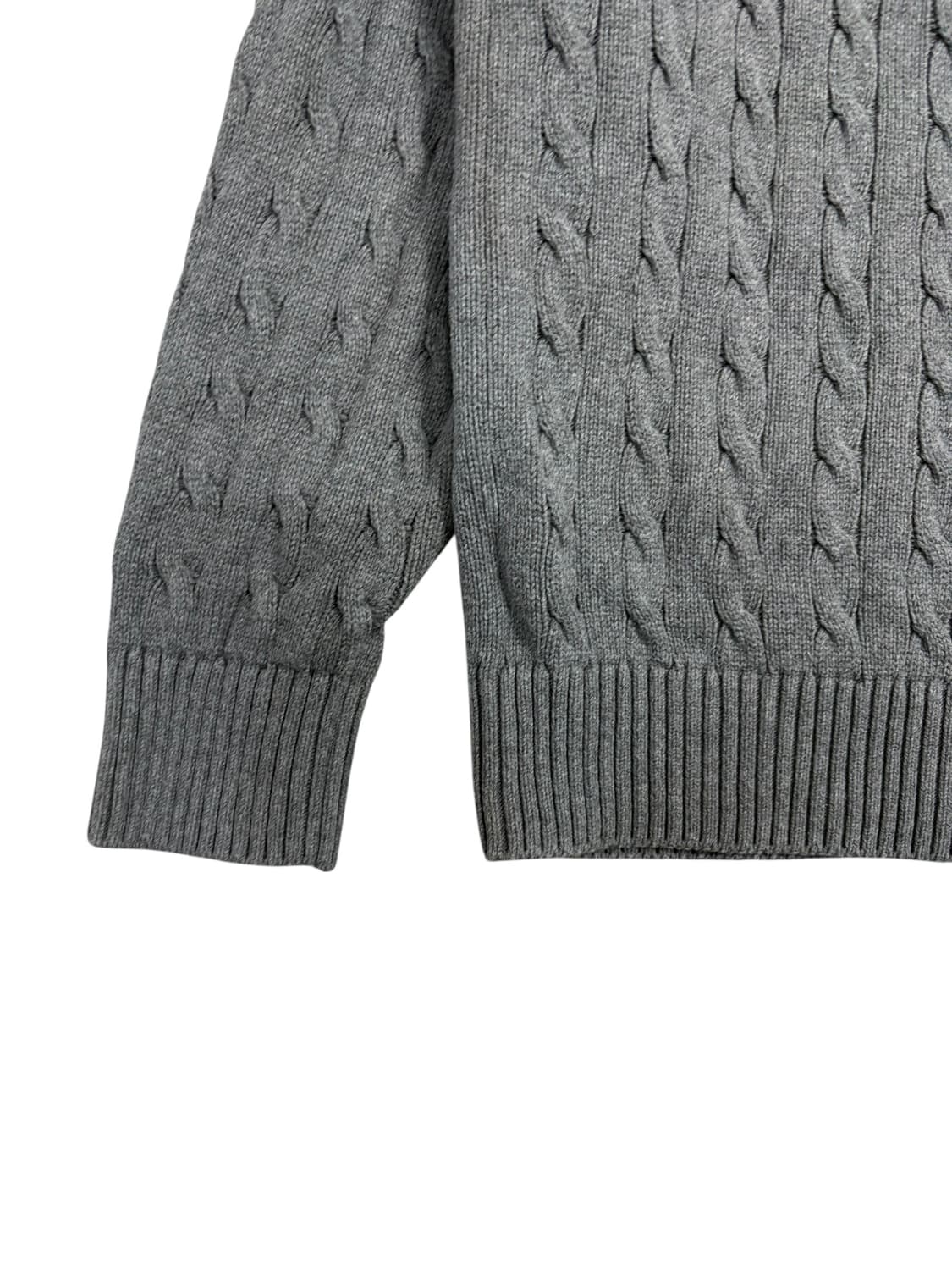이벳필드 케이블 꽈배기 니트 그레이 상품이미지3