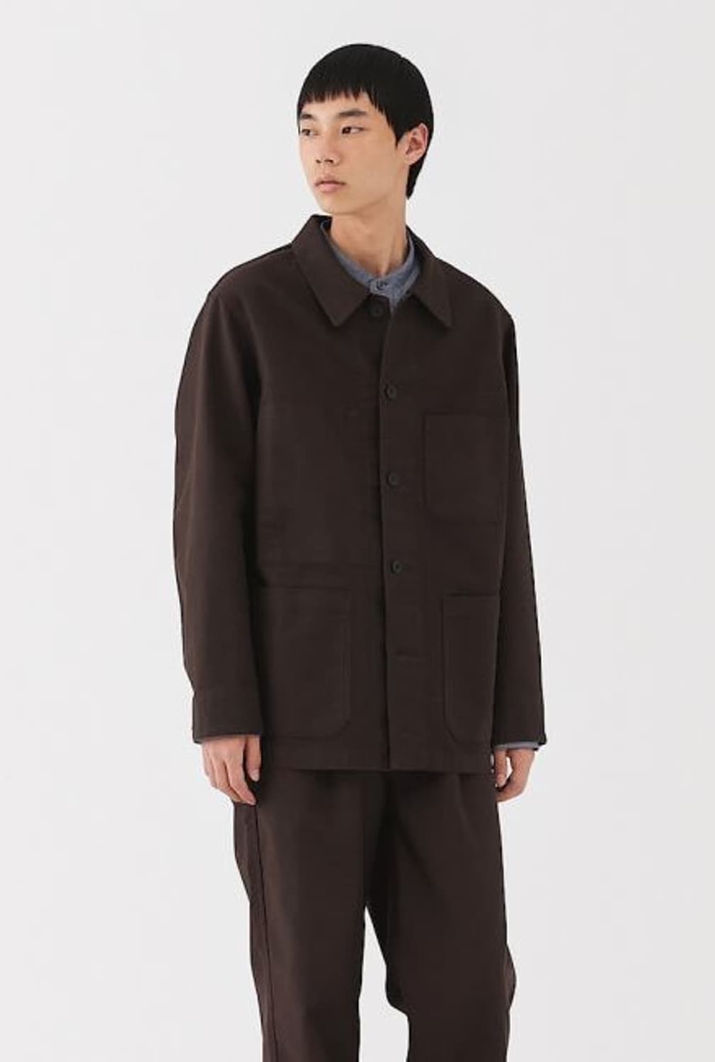무인양품 muji 케이폭 혼방 몰스킨 워크자켓 xl 상품이미지1