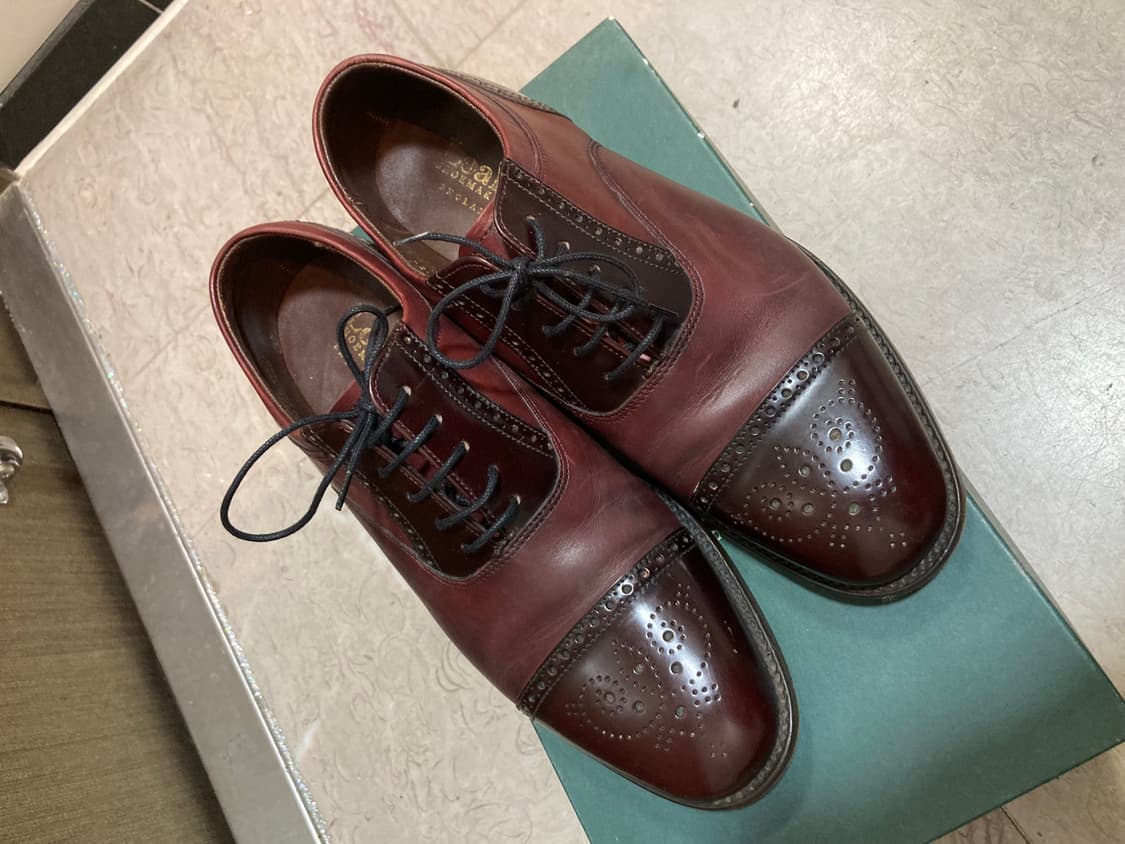 로크 옥스포드 캡토 브로그 버건디 구두  상품이미지2