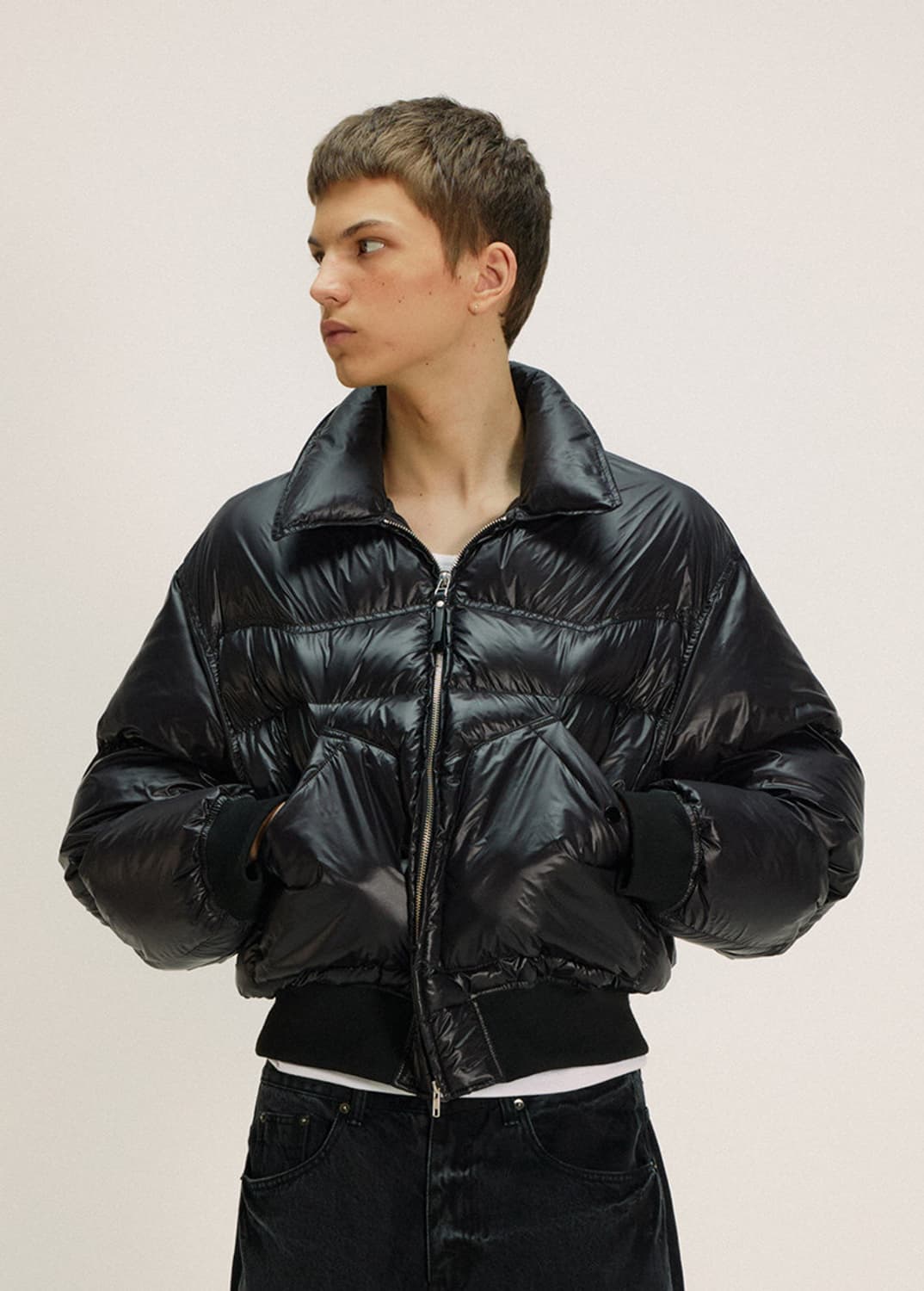 누아클레 웨스턴 카라 패딩 black / 1사이즈 상품이미지3