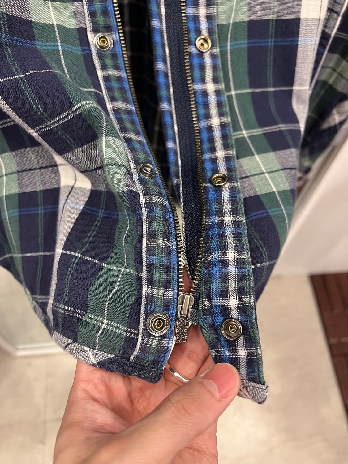 Lacoste 라코스테 타탄체크 후드 집업 자켓 상품이미지4