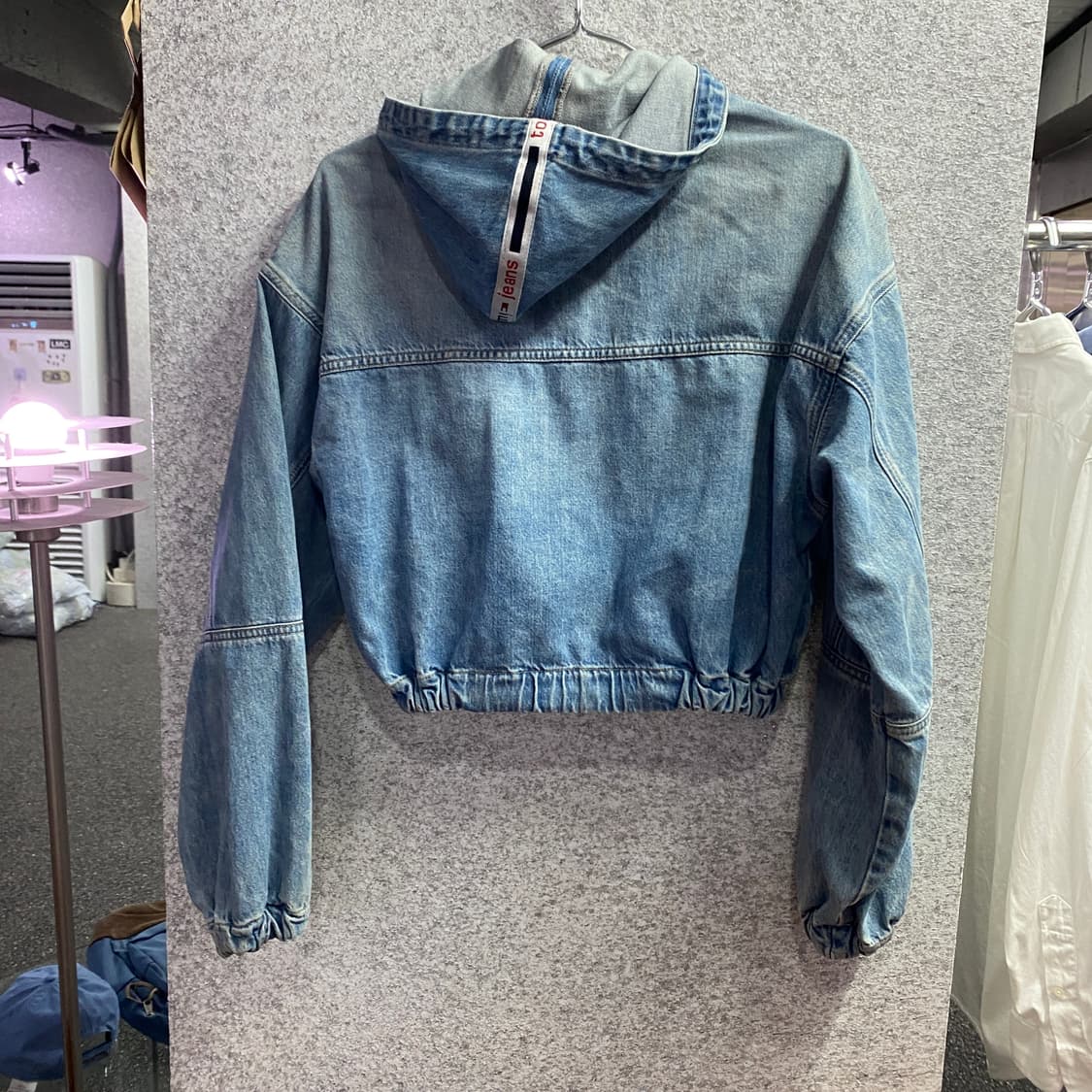 타미진스 스몰로고 후디드 크롭 데님자켓 B4582 상품이미지4