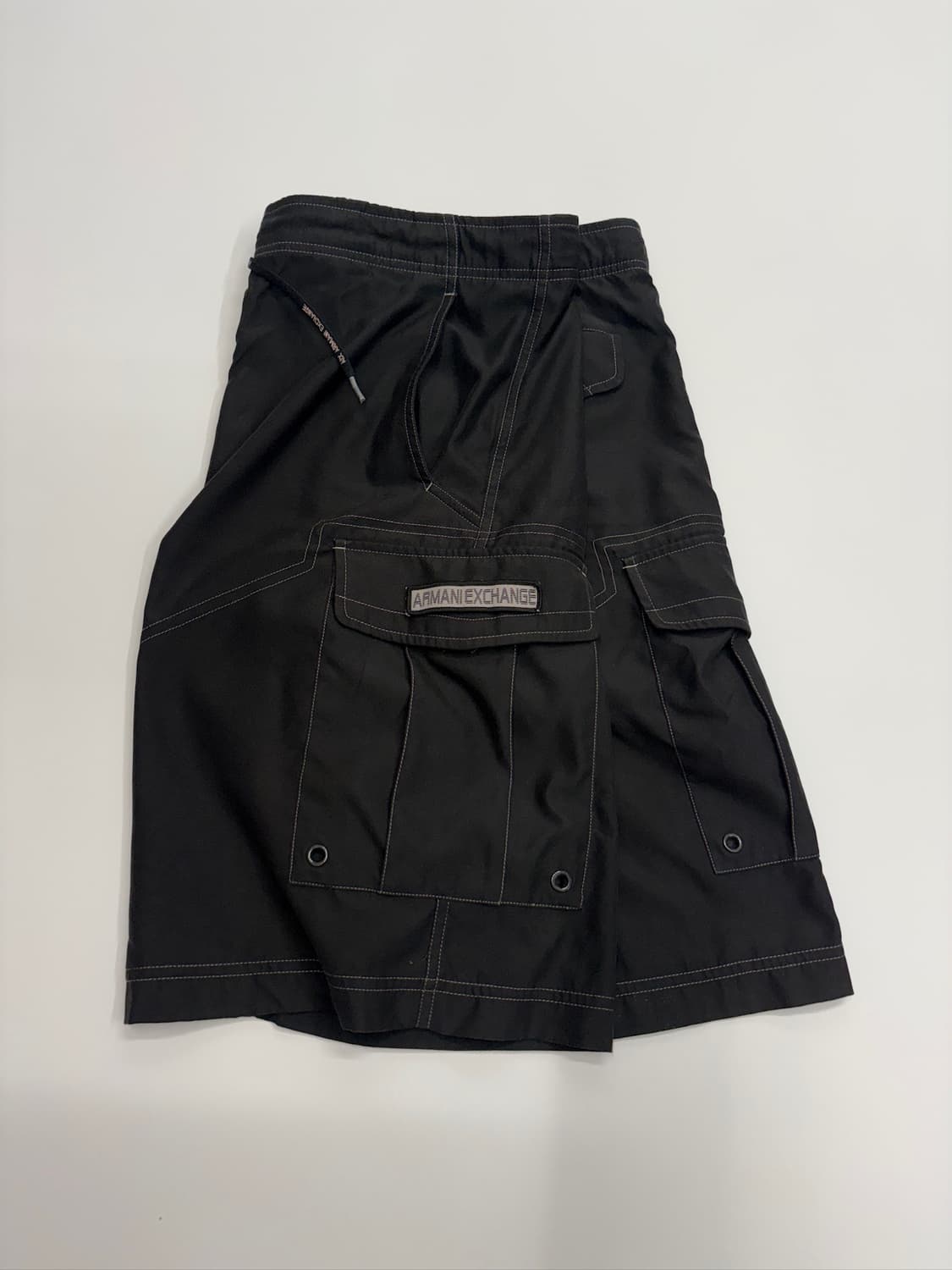 Armani Exchange 아르마니 익스체인지 블랙 밴딩 카고 반바지 상품이미지2