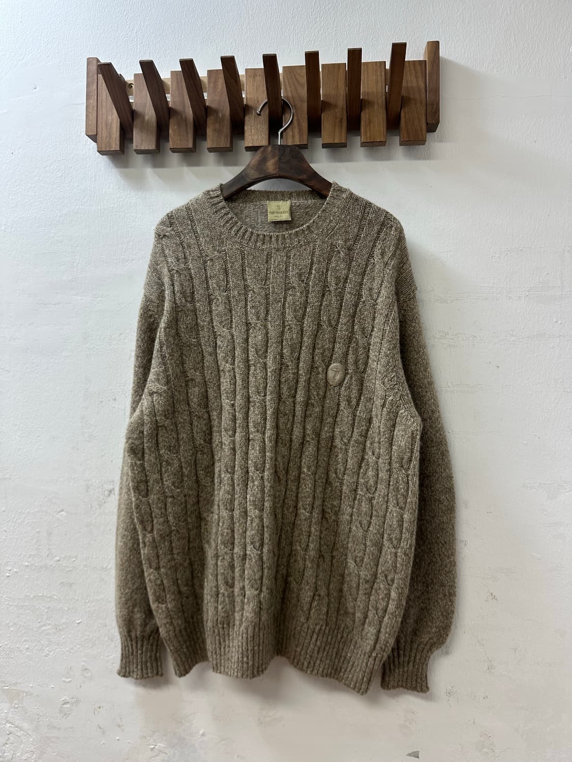 TRUSSARDI 트루사르디 Italy 울 100% 케이블 니트 스웨터 상품이미지1