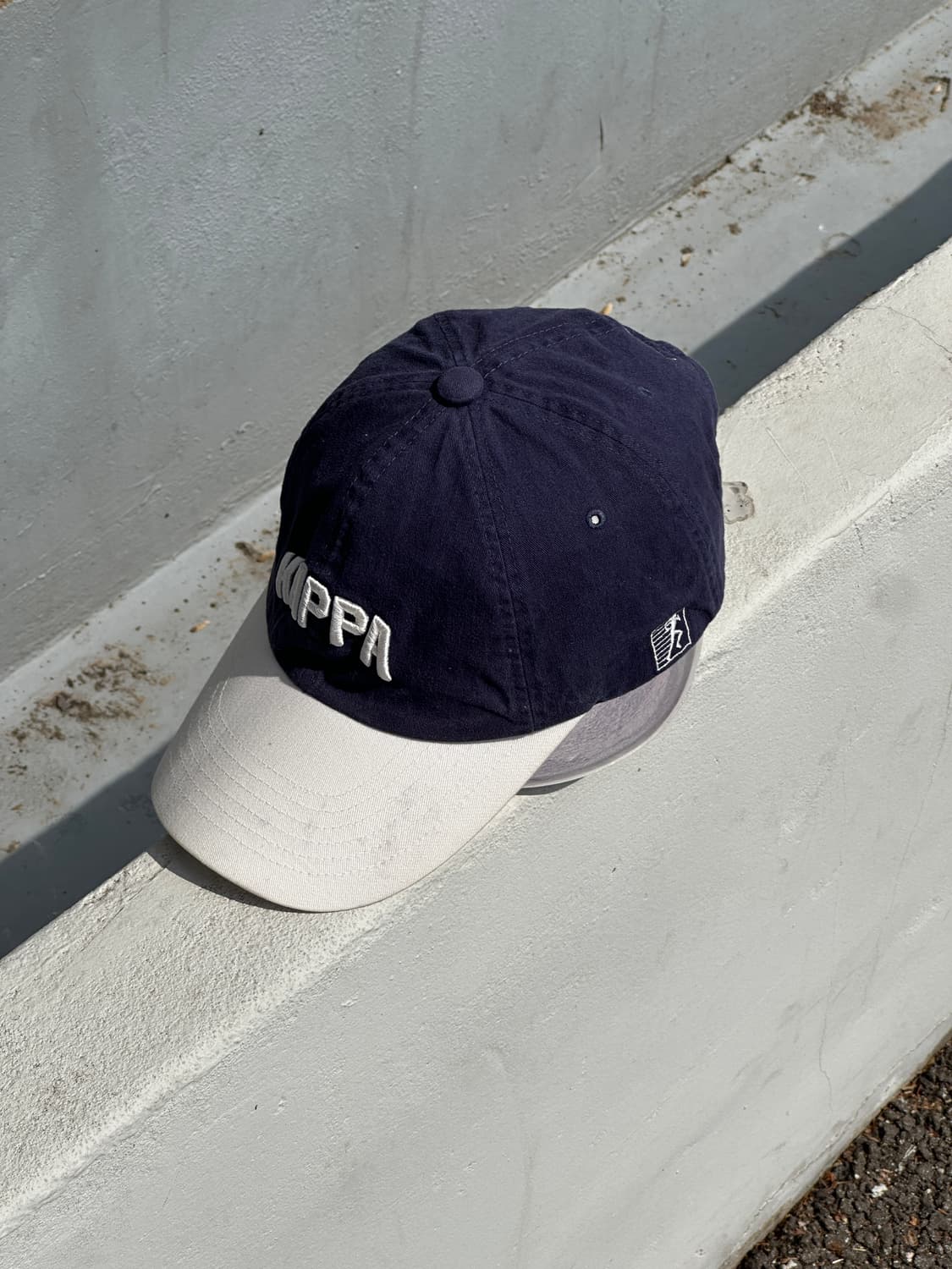 [M-L] 카파 로고 네이비 화이트 투톤 볼캡 모자 상품이미지2