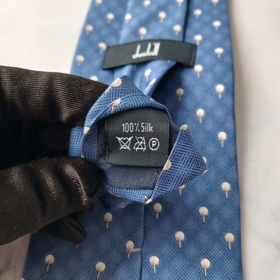 던힐 넥타이 블루 골프공 모티브 9.5cm S~A+등급 E1204
 상품이미지9