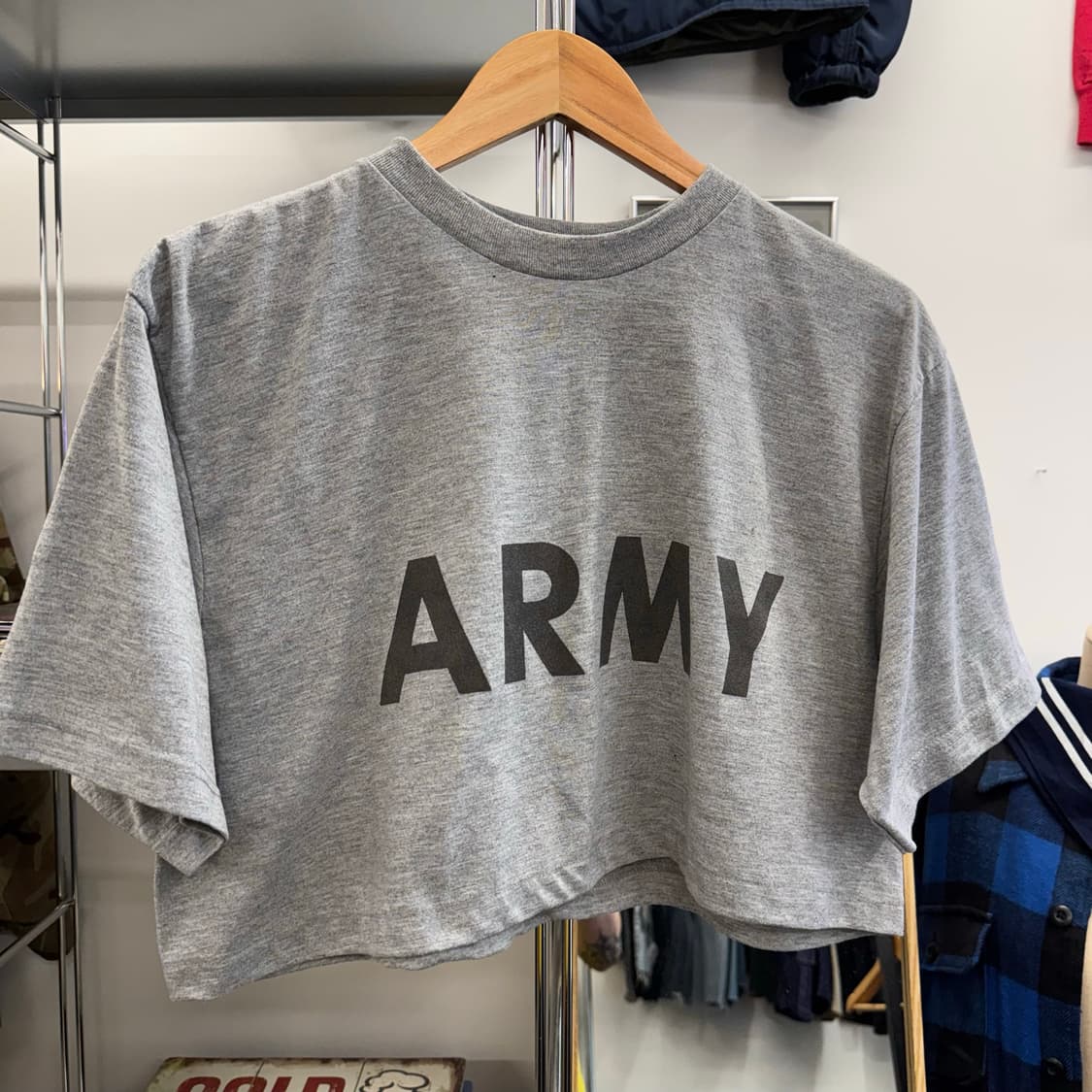 US Army 미군 크롭 티셔츠 (M)   상품이미지1