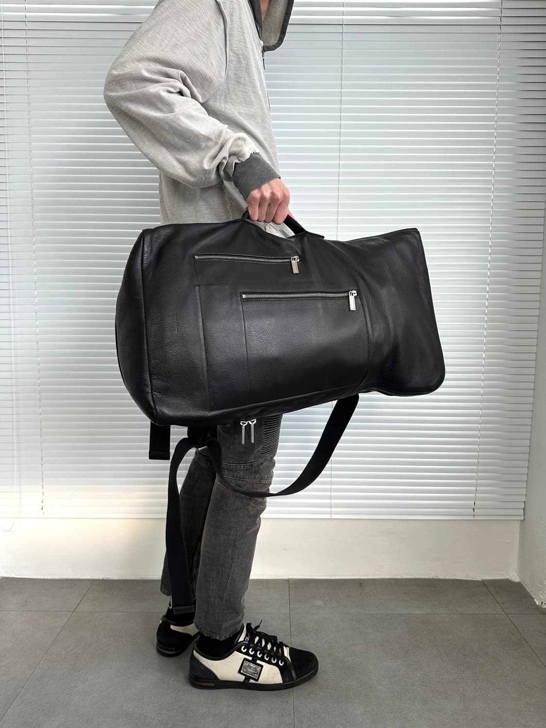 릭오웬스 카고 집업 레더 백팩 상품이미지3