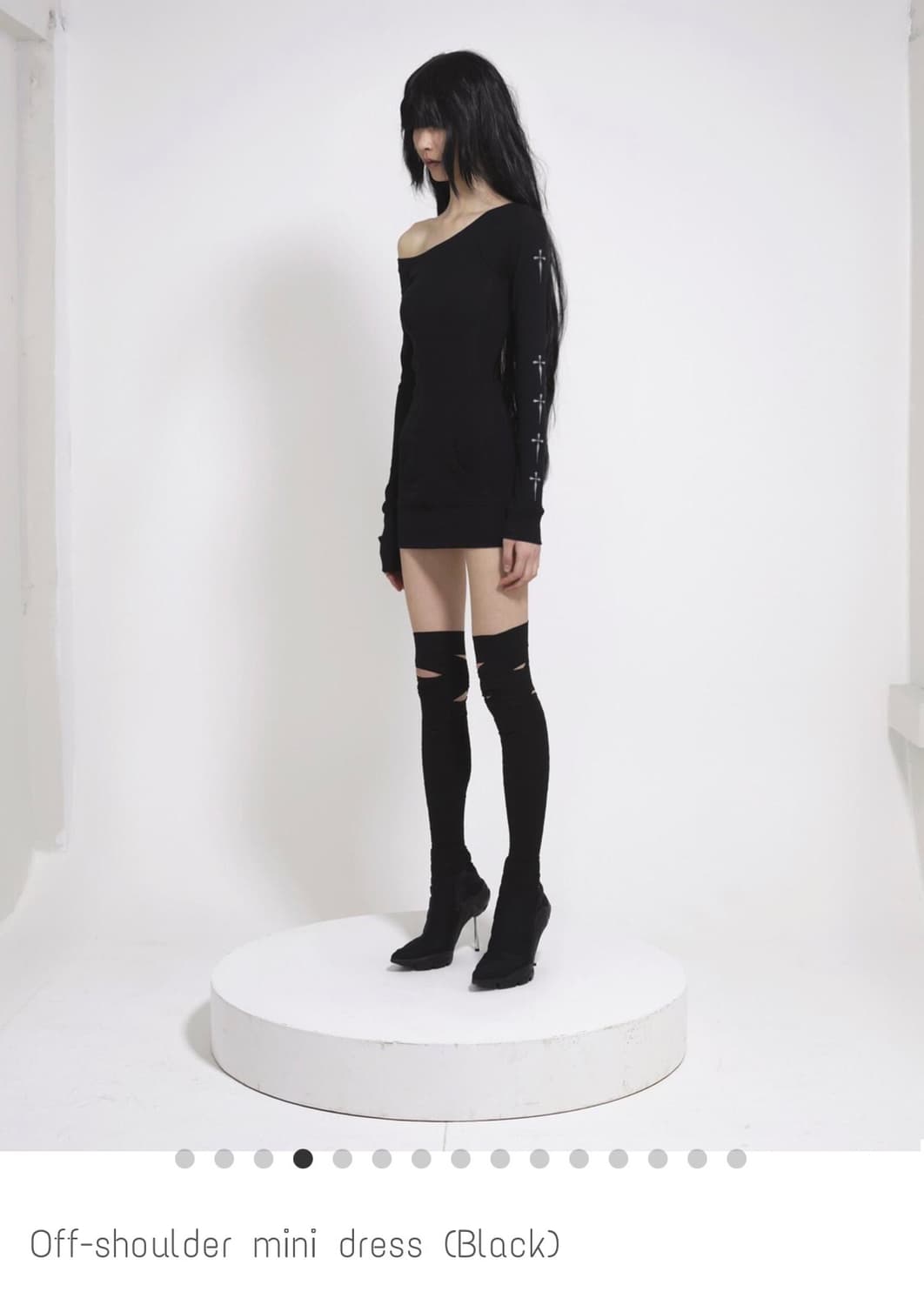 본네 오프숄더 미니 드레스 상품이미지1