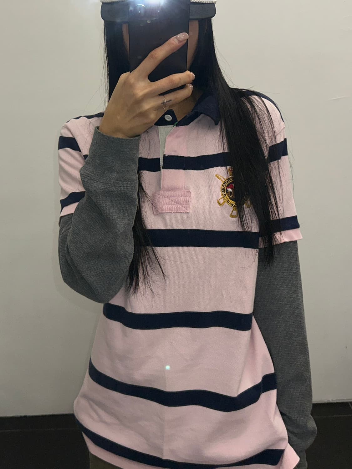 폴로 랄프로렌 핑크 럭비셔츠 반팔 상품이미지2