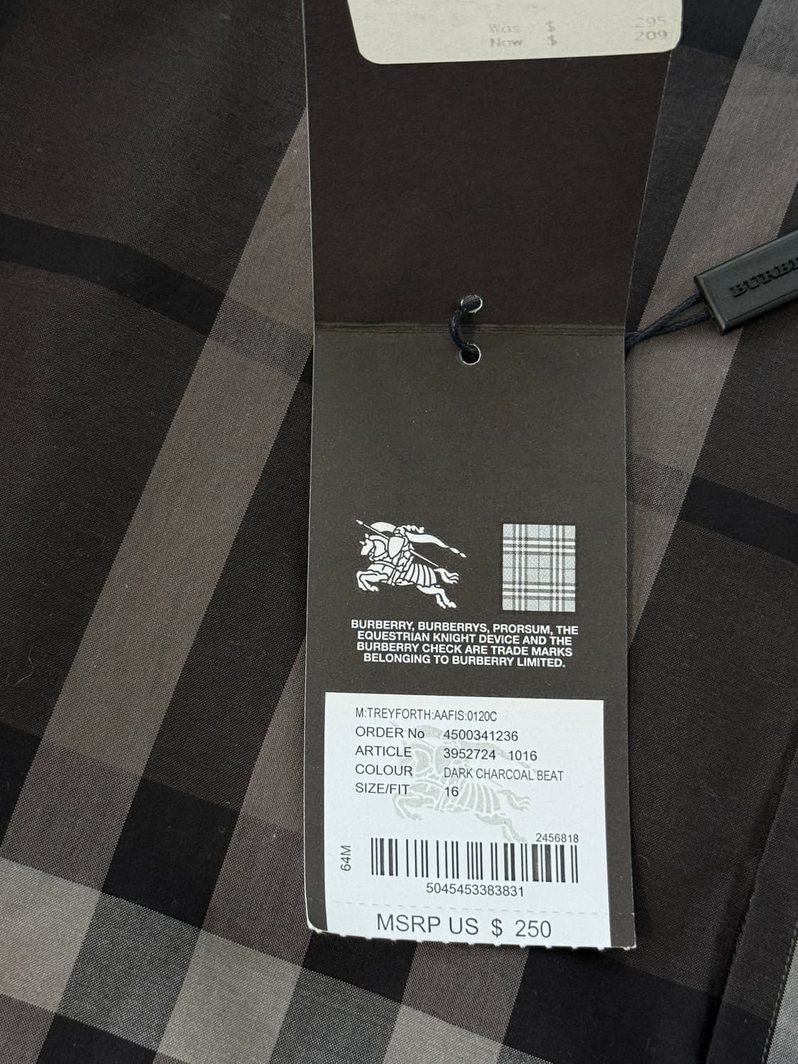 버버리 신형 노바체크 패턴 셔츠 상품이미지6