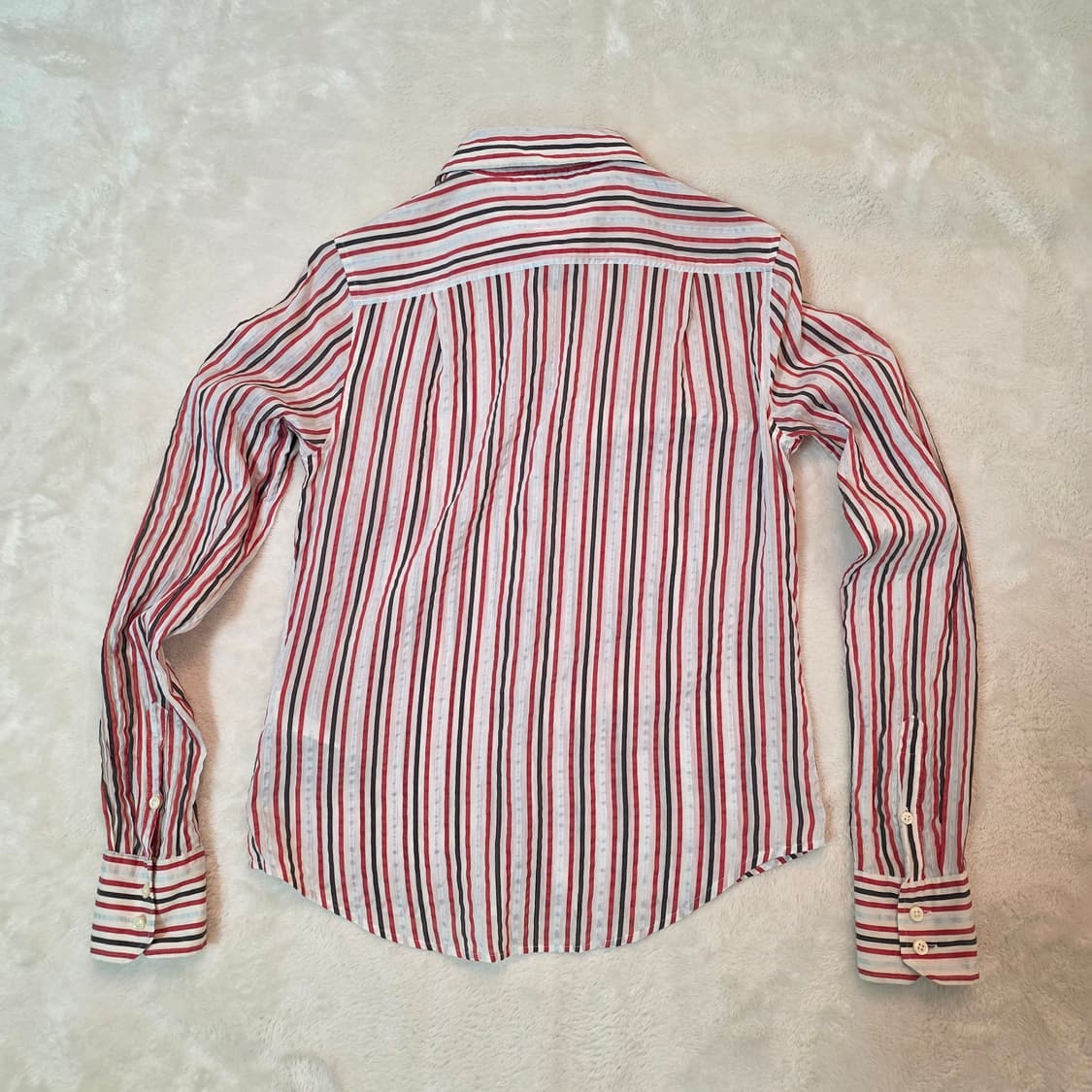 (55)여성 타미 실크 스트라이프 셔츠 상품이미지3