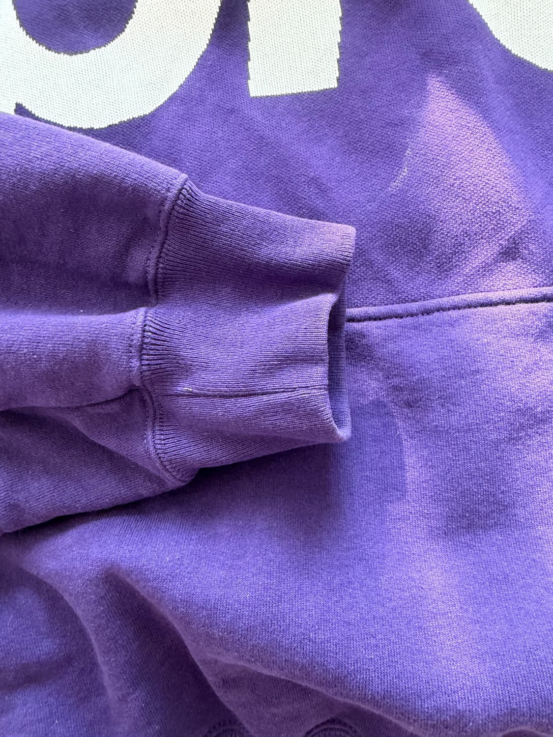 슈프림 빅 로고 자카드 후드 스웨트셔츠 퍼플 상품이미지5