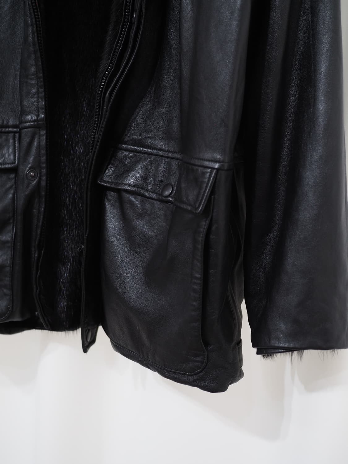 vintage leather&mink reversible jacket 상품이미지4